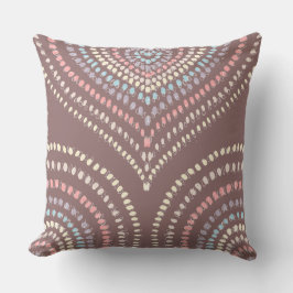 Förbättra rosa gult Blue Concentric Hearts Rainbow Kudde