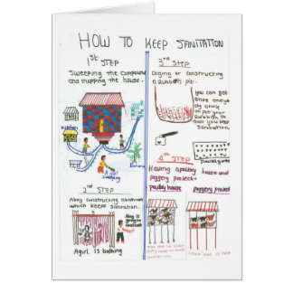 Förbättra Sanitation i ett lantligt hem Hälsningskort