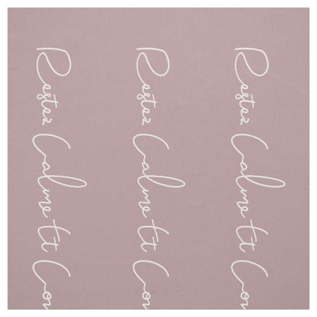 Förbättra skript för vit Fransk Behåll lugn och fo Tyg (Provkarta)