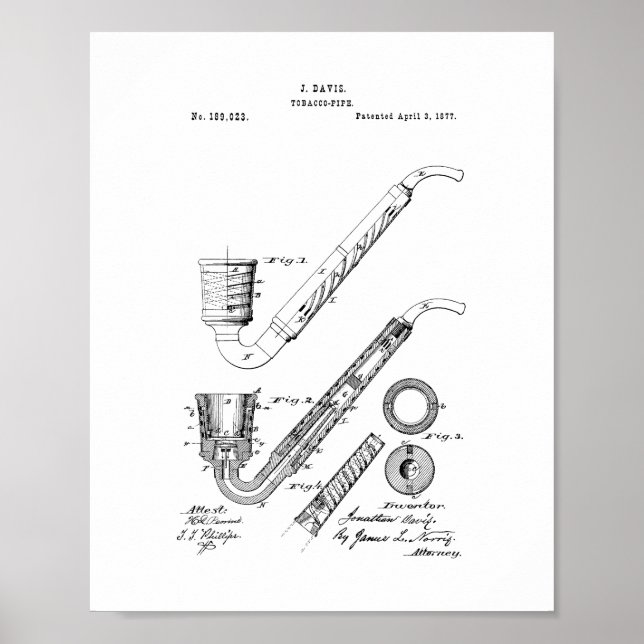 Förbättring av patent på tobak-rör poster (Framsidan)