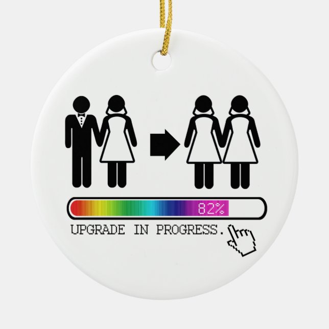 FÖRBÄTTRING TILL LESBISKEN JULGRANSPRYDNAD KERAMIK (Framsidan)