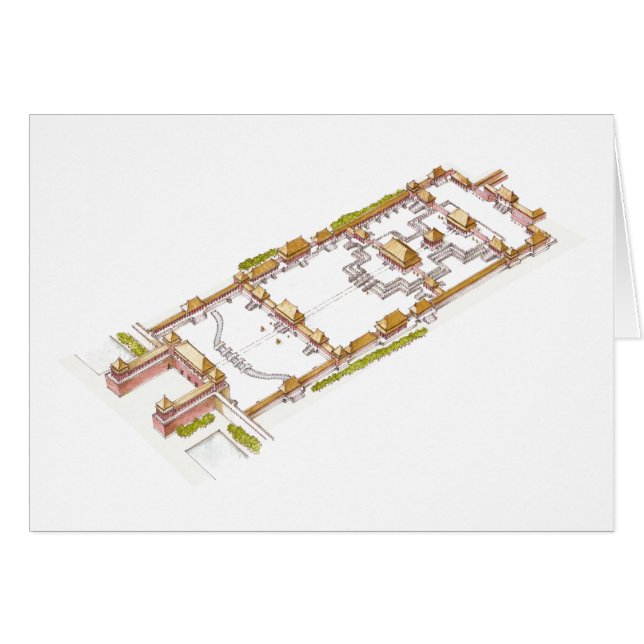 Forbbiden stad Beijing. Specificera Hälsningskort (Framsidan Horizontal)