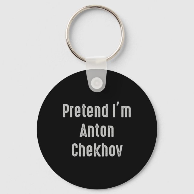 Förbered Anton Chekhov Enkel Rolig Kostym Nyckelring (Framsida)
