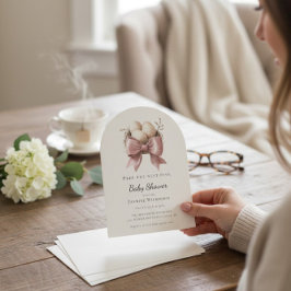 förbered boet rosa baby shower  inbjudningar