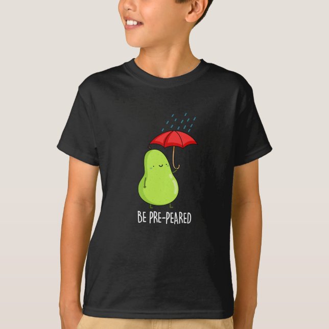 Förbered ett fruktbart öra i Rain Pun Mörk BG T Shirt (Framsida)