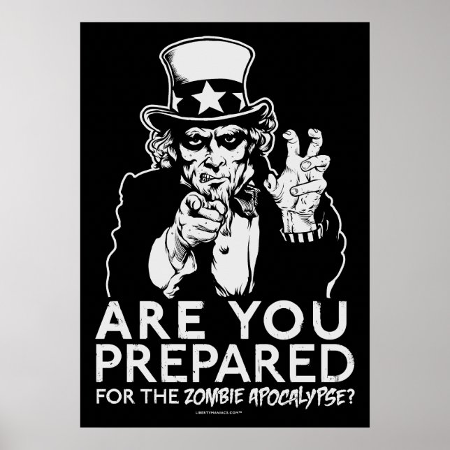 Förbered för Zombie Apocalypse Poster (Framsidan)