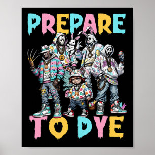 Förbered Groovy Dye Funny Bunny Påsk Horror Dy Poster