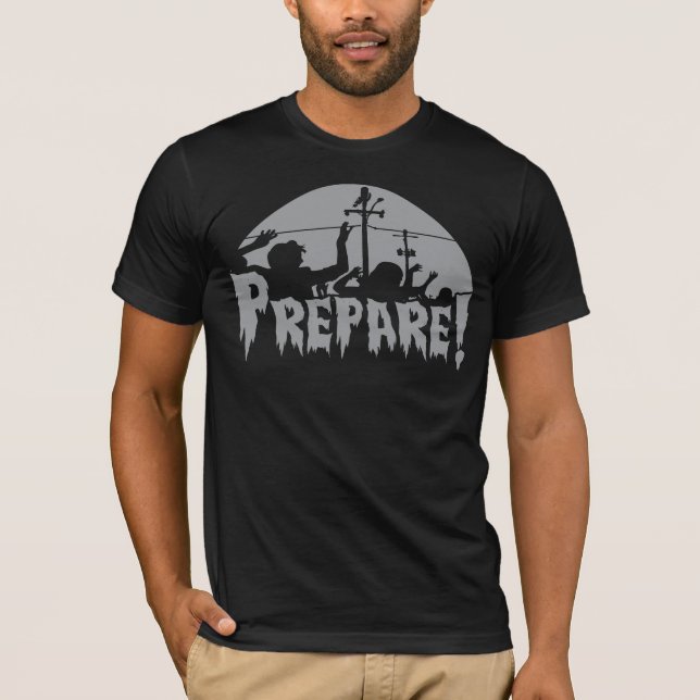 Förbered sig för Zombies T-shirt (Framsida)