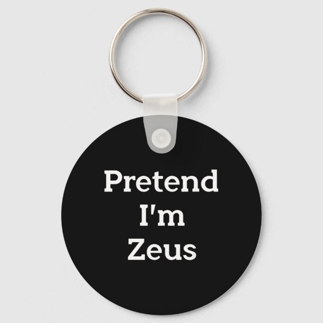 Förbered Zeus-kostym Grekisk Gud Rolig Halloween Nyckelring (Framsida)