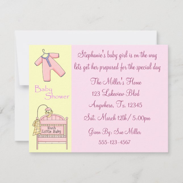 Förbereda ett Baby-Inbjudningskort Inbjudningar (Framsida)