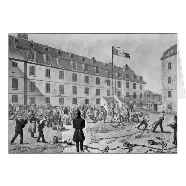 Förbereda fjättra av straffångarna hälsningskort (Framsidan Horizontal)