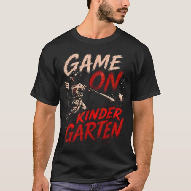 Förberedande baseball för förskoleklass Tillbaka t Shirt (Framsida)