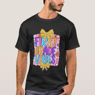 Förberedande första klass vibbar tillbaka till sko t shirt