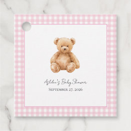 Förberedande Klassisk Teddybjörn Baby Shower Förmå Gåvor Etiketter
