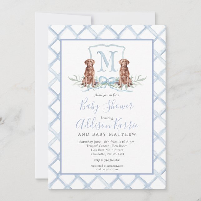 Förberedande valpkam Baby Shower-inbjudan Inbjudningar (Framsida)