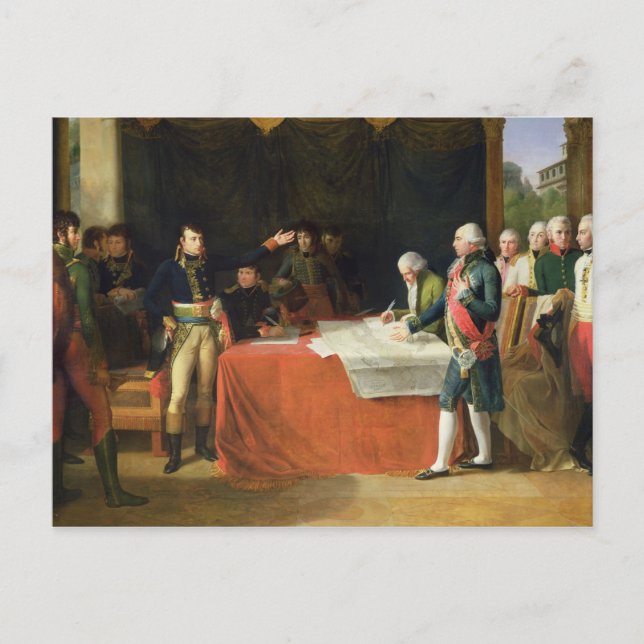 Förberedare till den fred som undertecknats i Leob Vykort (Framsida)