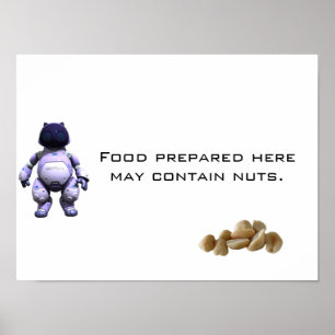 Förberedd mat här kan innehålla muttrar poster