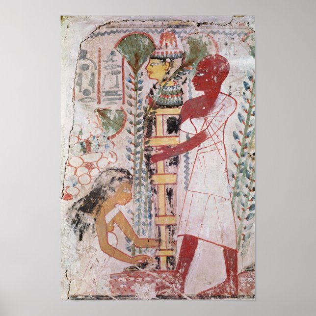 Förberedelse av en mummi för en reningsceremoni poster (Framsidan)