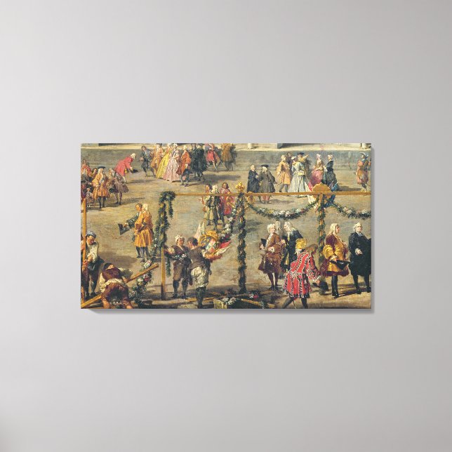 Förberedelse för Fireworks-Visningen Canvastryck (Framsida)