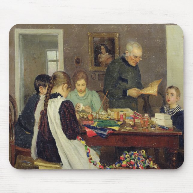 Förberedelse för jul, 1896 musmatta (Framsidan)