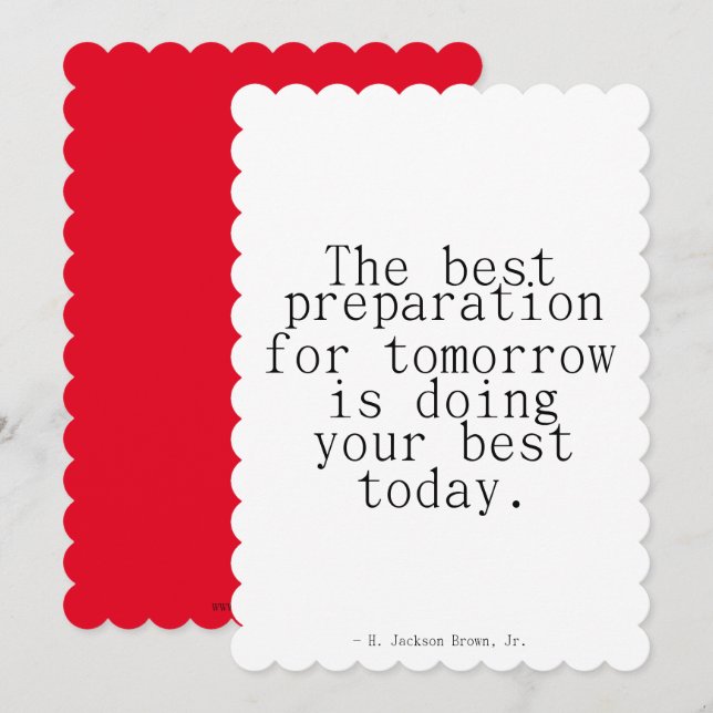 Förberedelse för lyckat Motivational Greeting Card Kort (Fram/baksida)