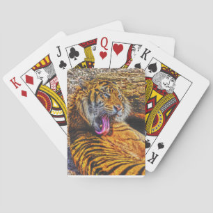 Förberedelse Sumatran Tiger Big Cat Wildlife Art Casinokort