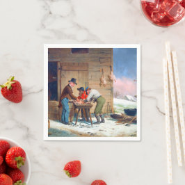 Förberedelse Turkiet Jul Francis Edmonds 1851 Pappersservett