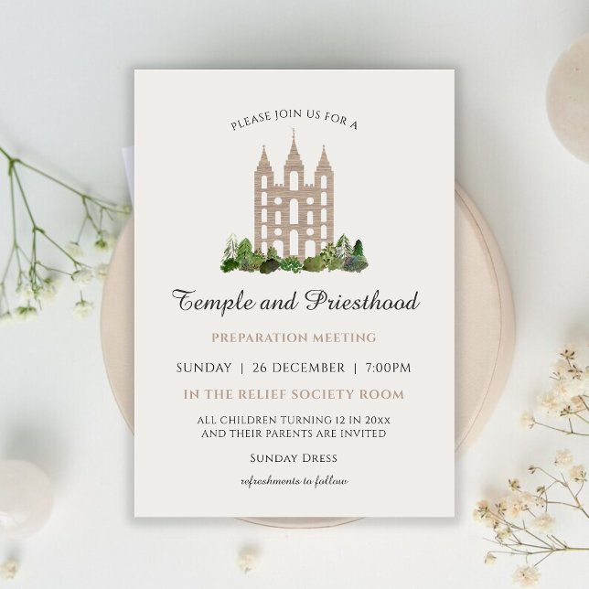 Förberedelsemöte för LDS-templet Inbjudningar (Skapare uppladdad)
