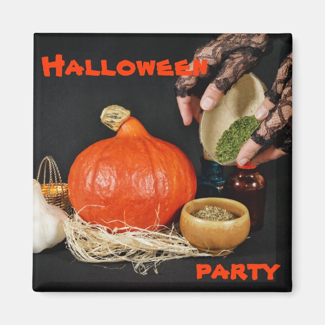 Förberedelser för Halloween-souvenir Magnet (Framsidan)