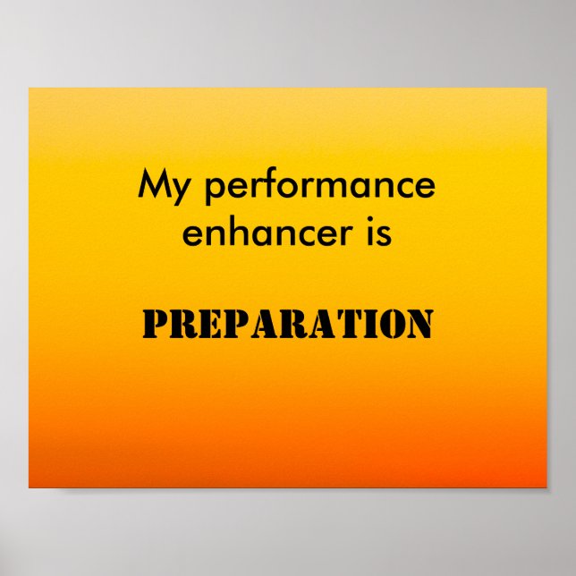 Förberedelser för My Performance Enhancer är Poster (Framsidan)