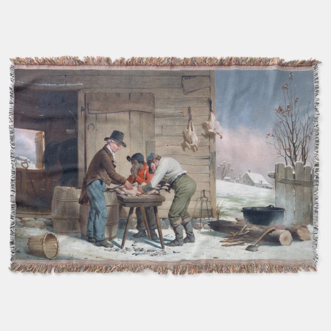 Förbereder julen Francis Edmonds 1851 Filt (Framsidan)