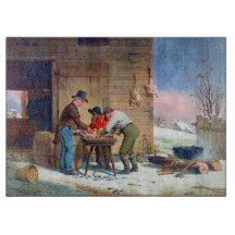 Förbereder kalkon jul Francis Edmonds 1851
