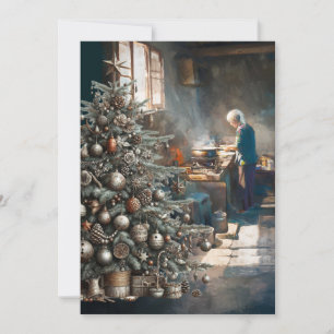 FÖRBEREDER SIG FÖR JULMIDDAGEN JULKORT