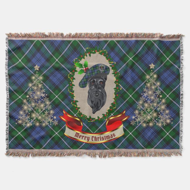 Forbes Scottie Hund jul Throw Blanket Filt (Framsidan)