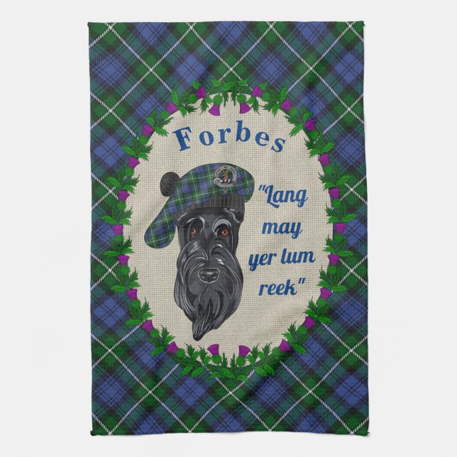 Forbes Scottie Hund Kitchen Towel Kökshandduk (Vertikal)