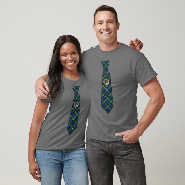 Forbes Scottish Badge & Tartan Necktie  T Shirt (Unisex)