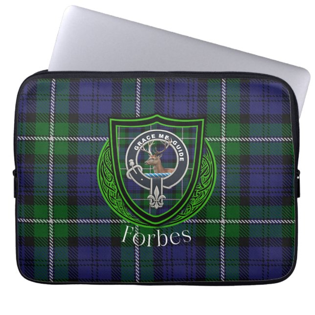 Forbes Scottish Clan Tartan and Crest  Laptop Fodral (Framsidan)