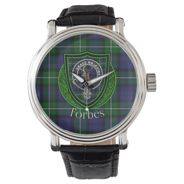 Forbes Scottish Clan Tartan & Crest Armbandsur (Framsida)