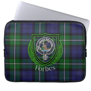 Forbes skotska klan tartan och vapensköld laptop fodral