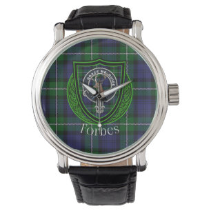 Forbes skotska klan tartan & vapen armbandsur