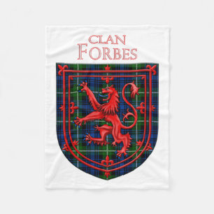 Forbes Tartan Scottish Play Lejon Rampant Fleecefilt