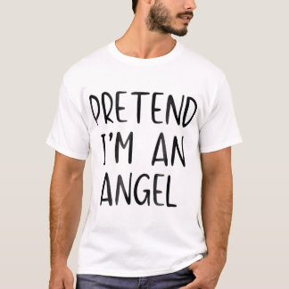 Förbibehåll Angel Costume Halloween Lazy Easy T Shirt