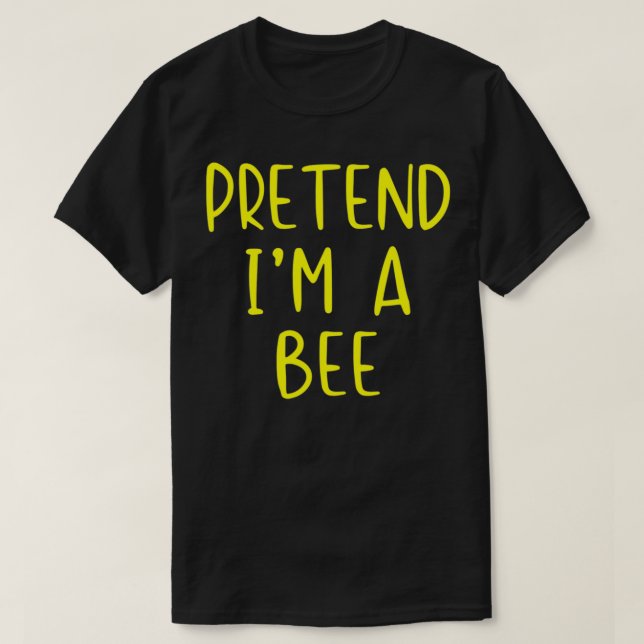 Förbibehåll Bee Costume Halloween Lazy Easy T Shirt (Design framsida)