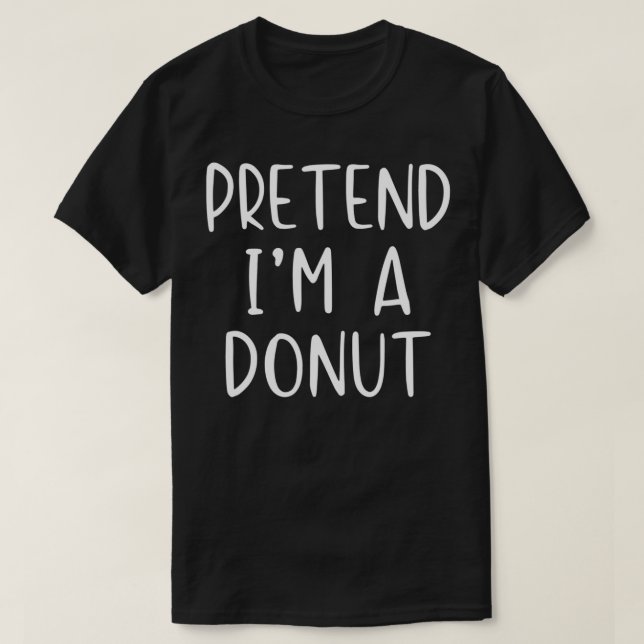 Förbibehåll Donut Costume Halloween Lazy Easy T Shirt (Design framsida)