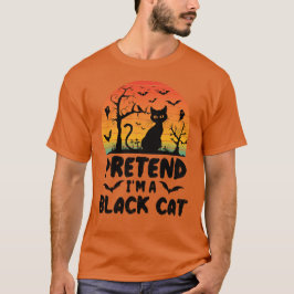 Förbibehåll Im A Black Cat Costume Halloween Funny T Shirt