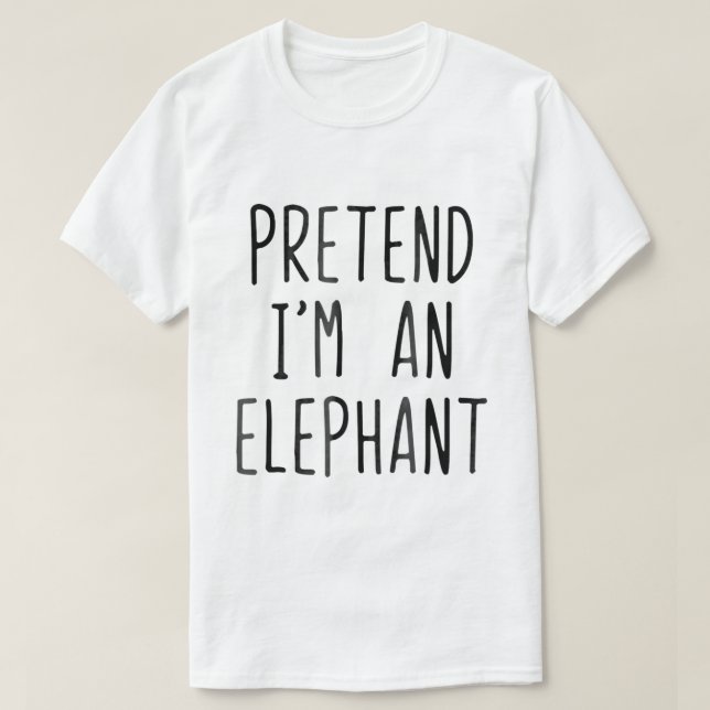 Förbibehåll Im A Elephant Costume Halloween Lazy E T Shirt (Design framsida)