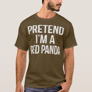 Förbibehåll Im A Red Panda Funny Lazy Halloween Co T Shirt