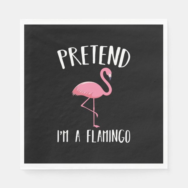 Förbibehåll Im A Rosa Flamingo Funny Halloween Cos Pappersservett (Framsidan)