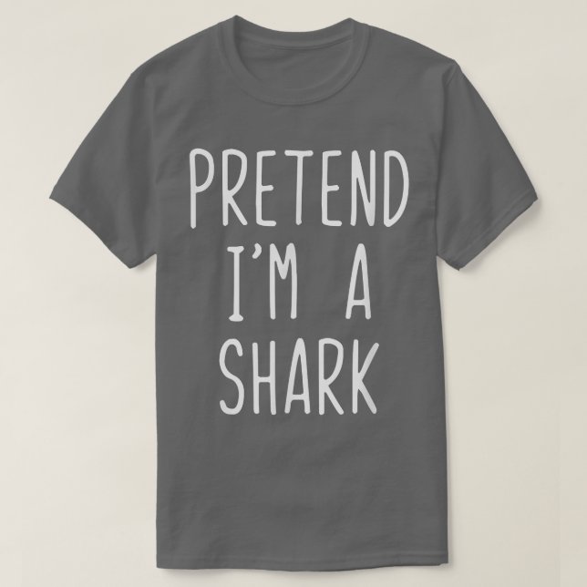 Förbibehåll Im A Shark Costume Halloween Lazy Easy T Shirt (Design framsida)