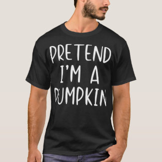 Förbibehåll Pumpkin Costume Halloween Lazy Easy T Shirt